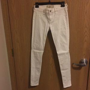 Hollister white skinny jeans